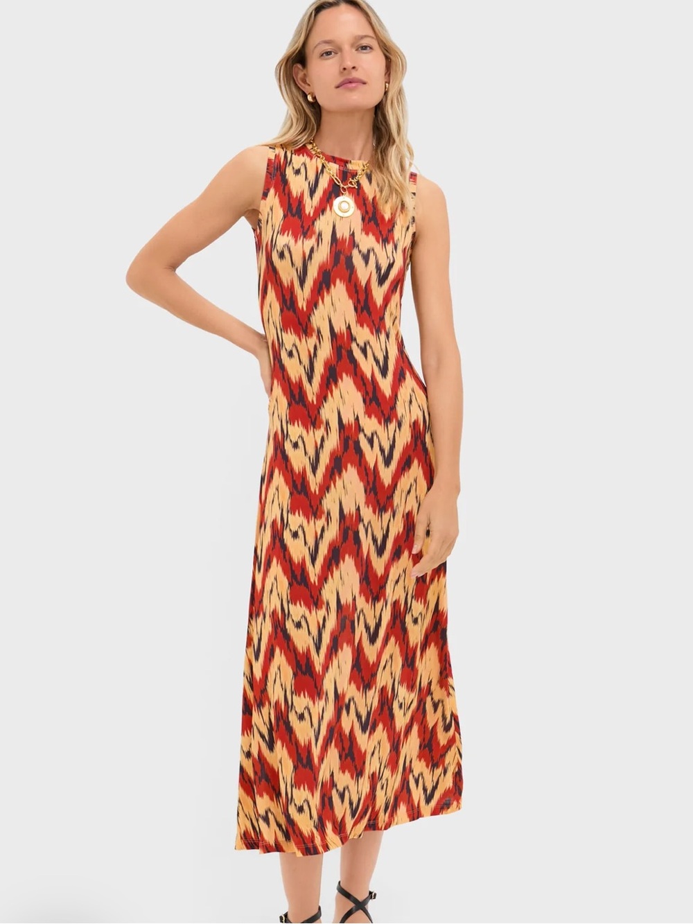 ULLA JOHNSON Carnelian Orla Sleeveless Midi Dress
